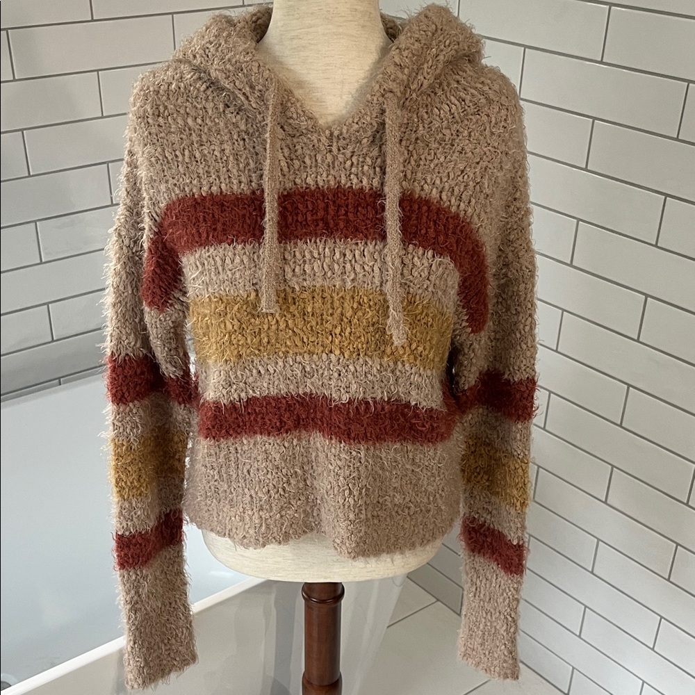 Woven Heart Textured Knit Sweater